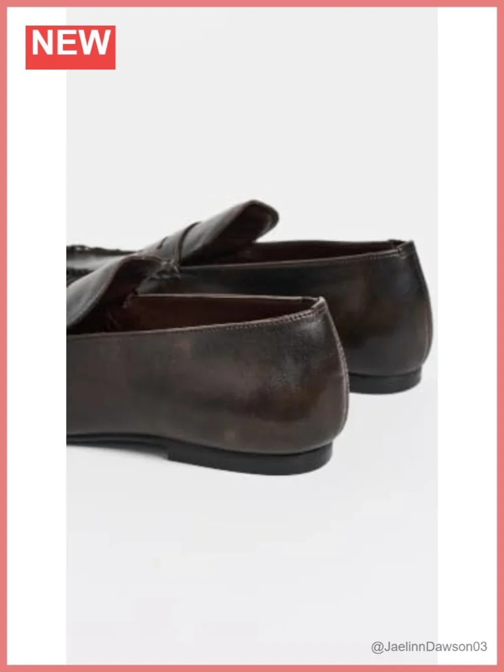 Women's Leather Loafers Cushioned Footbed Rubber Sole